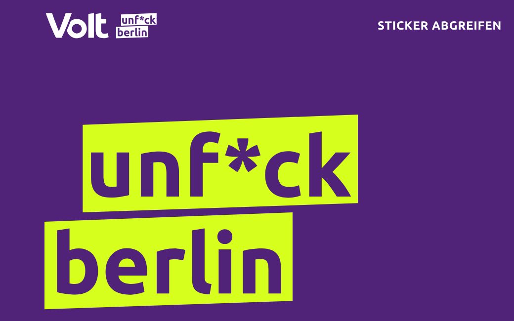 Webdesign-Referenz: Kampagnen-Website unf*ck berlin